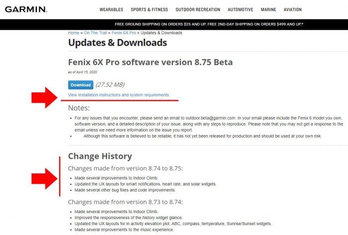 Информация по бета-прошивки часов Garmin
