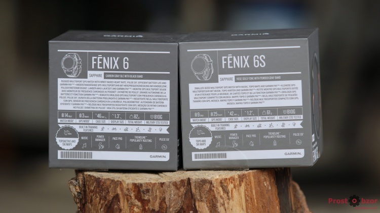 Распаковка часов Garmin Fenix 6 - 6S - спецификация
