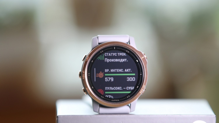 Несколько виджетов на экране часов Fenix 6S