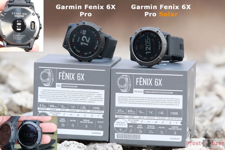 Внешний вид часов Garmin Fenix 6X Pro и 6X Pro Solar