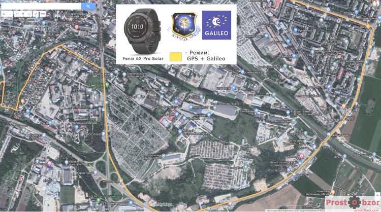 Тест режима GPS для часов 6X Pro Solar - окружная дорога, город