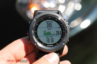 Дата-поля графика высот по маршруту в часах Garmin Fenix 3 HR