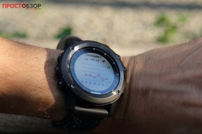 Пульс за неделю в часах Fenix 3 HR