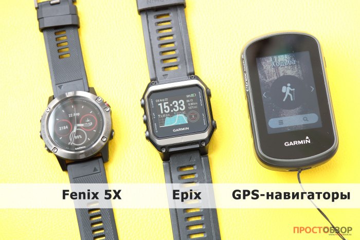 Устройства Garmin совместимые с картами: Fenix 5X, Epix, eTrex Touch 35