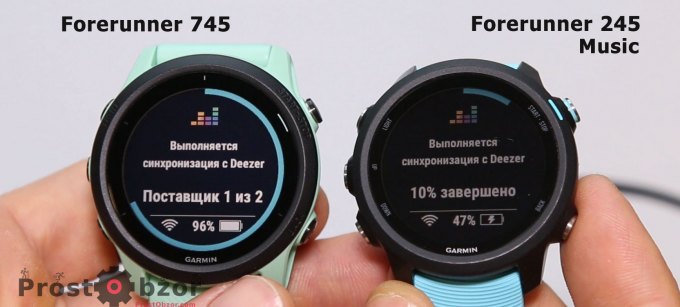 Стриминговые музыкальные сервисы - Deezer в Forerunner 745 - 245 Music