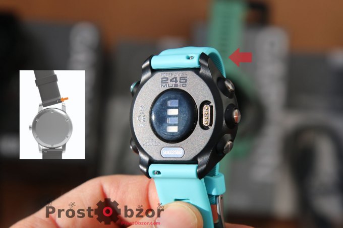 Как поменять ремешок часов Garmin Forerunner 245 Music
