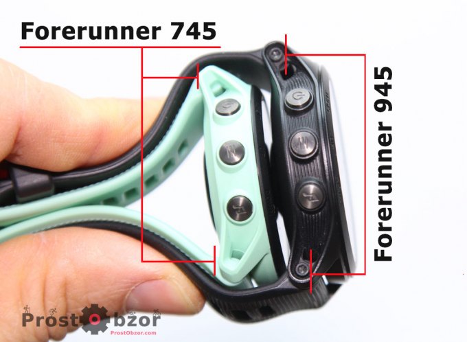 Крепление ремешков часов Garmin Forerunner 745 - 245 Music