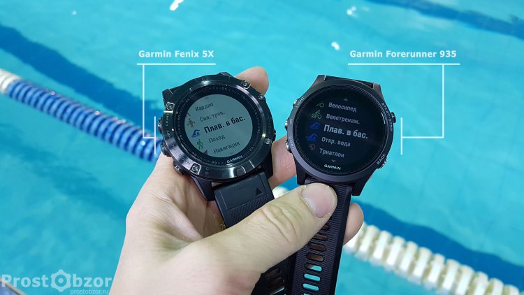 Плавание в бассейне Garmin Forerunner 935 и Garmin Fenix 5X