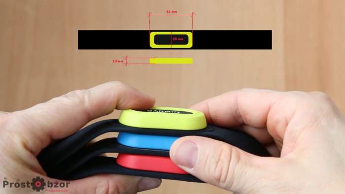 Размеры площадки кардио ремня Garmin HRM-Pro