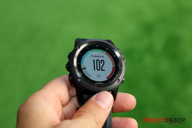 Поле частота пульса для пробежки в часах Garmin Fenix 3 HR после подключения пульсометра Garmin HRM-RUN