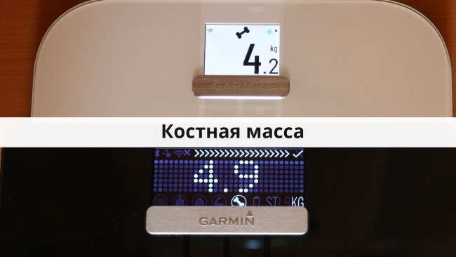Костаная масса  - измерение в Garmin Index S2