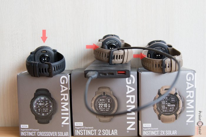 Зарядные контакты в часах Garmin instinct 2X - 2 - Crossover