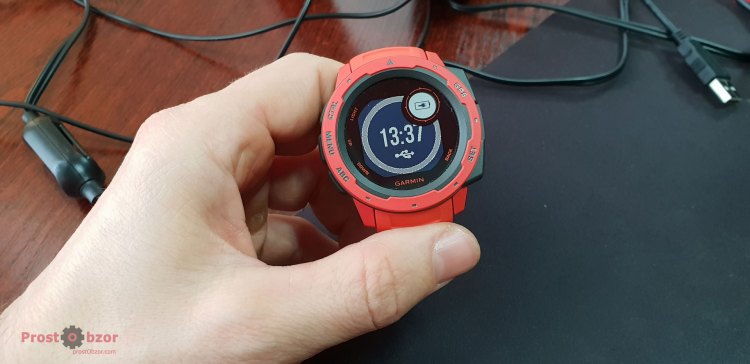 Заряд аккумулятора не показывает % заряда в Garmin Instinct