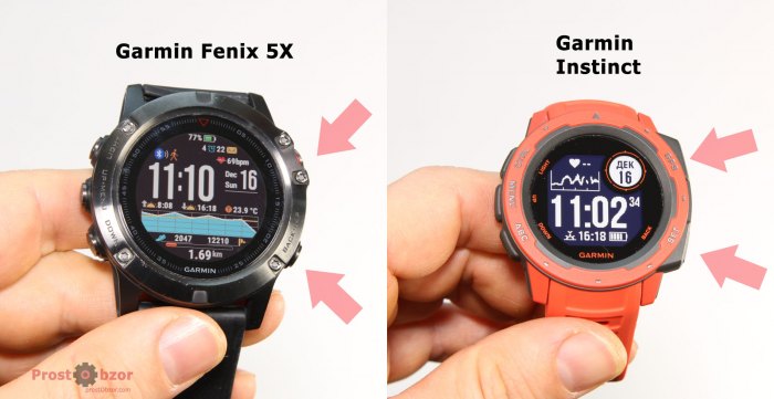 Проблема с поиском кнопок в часах Garmin Instinct