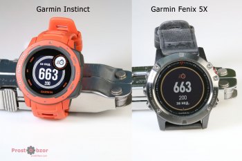 Пример интерфейса часов Garmin Instinct vs Fenix 5X -4