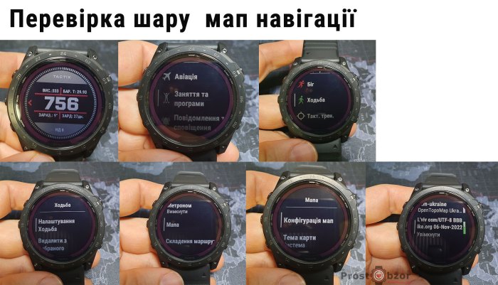 Перевірка встановлених карт у годиннику Garmin