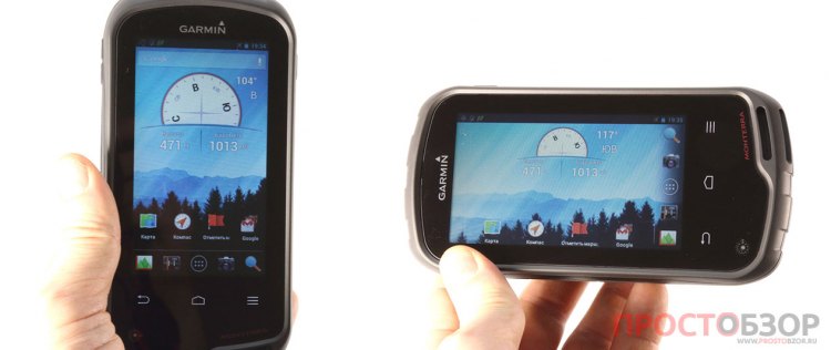 Garmin Monterra - ориентация экрана прибора