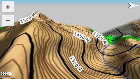 Garmin Monterra - 3D топографическая карта - горы