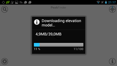 Garmin Monterra - загрузка модели высот - первый старт - PeakFinder