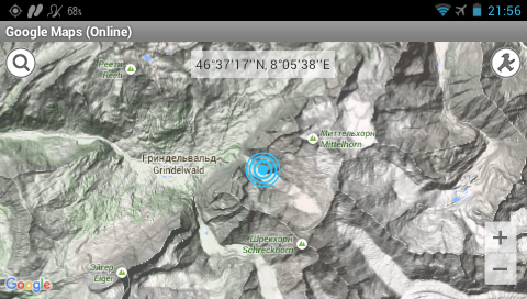 Garmin Monterra - Google карты - рельеф