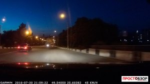 Скриншот ночной съемки GPS навигатором Garmin NuviCam