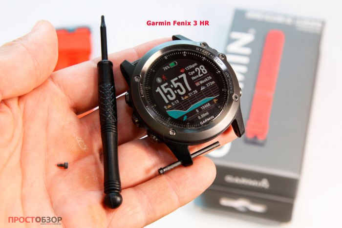 Как снять ремешок часов Garmin Fenix 3 HR