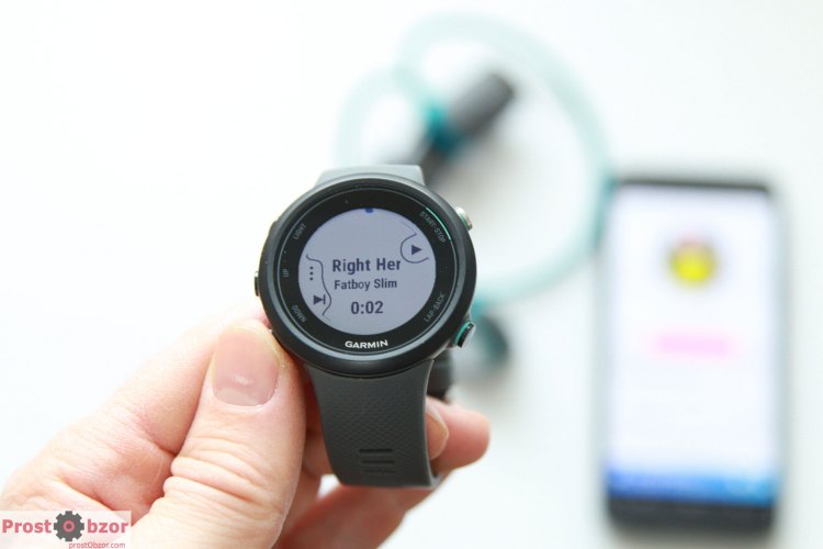 Garmin Swim 2 -управление музыкой через телефон