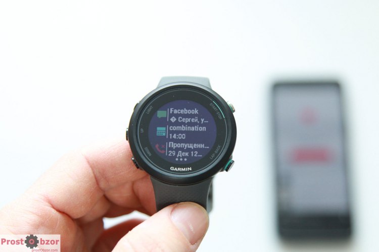Поддержка умных уведомлений в часах Garmin Swim 2