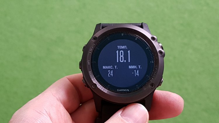 Поля измерения температуры датчки Garmin Tempe