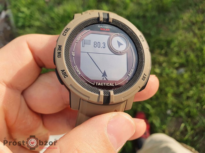 Начальная туристическая навигация в часах Garmin instinct 2 Solar Tactical