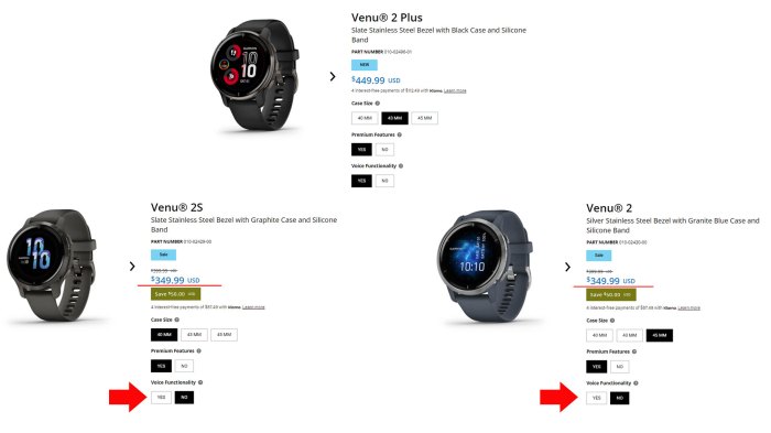 Сравнение часов Garmin Venu 2 Plus
