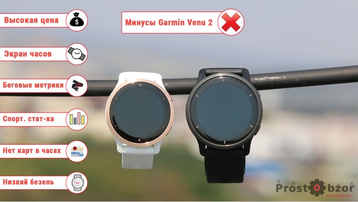 Минусы часов Garmin Venu 2