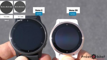 Размеры часов Garmin Venu 2