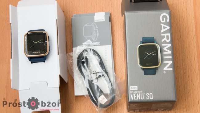 Что в коробке часов  Garmin Venu Sq Music Edition