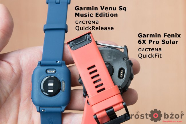 Сравнение крепления ремешков Garmin - QuickFit - Quick Release