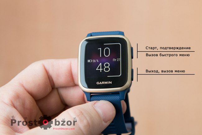 Кнопки управления часов Garmin Venu Sq Music Edition