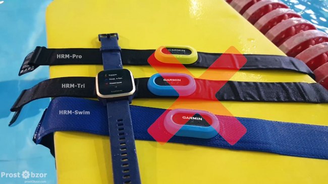 Нет поддержки кардио ремней для бассейна Garmin