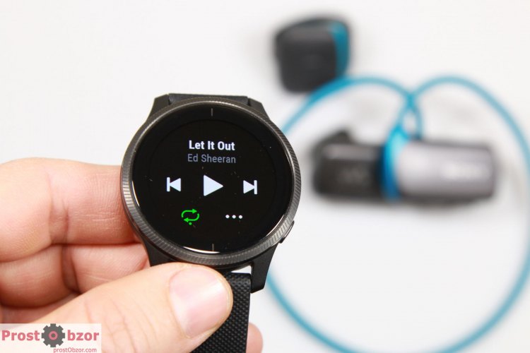 Музыкальный плеер в часах Garmin Venu