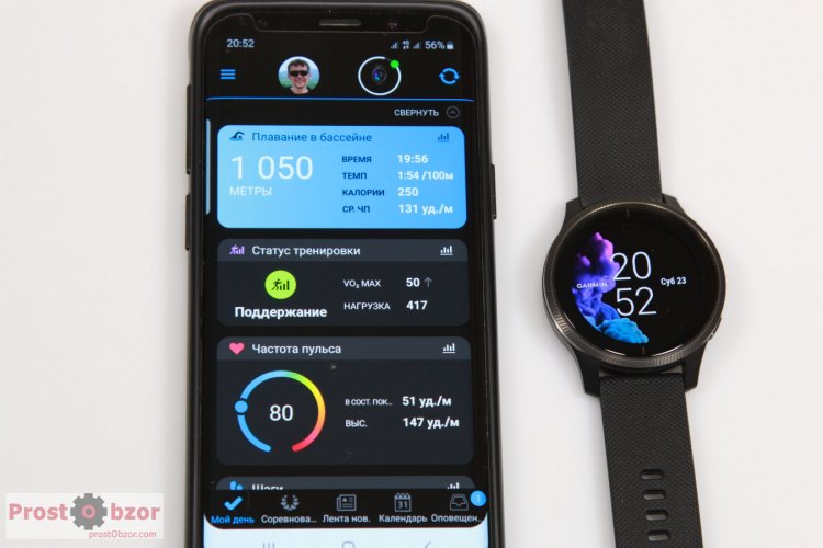 Спортивные активности в мобильном приложении Garmin Connect