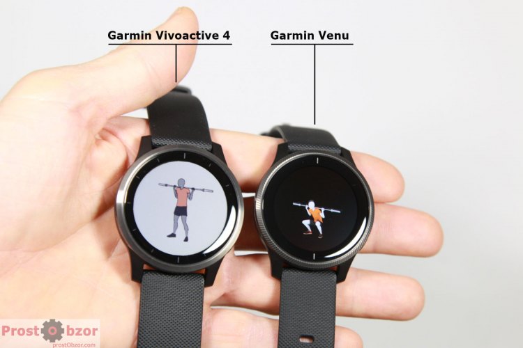 Выполнение упражнений в часах Garmin Venu