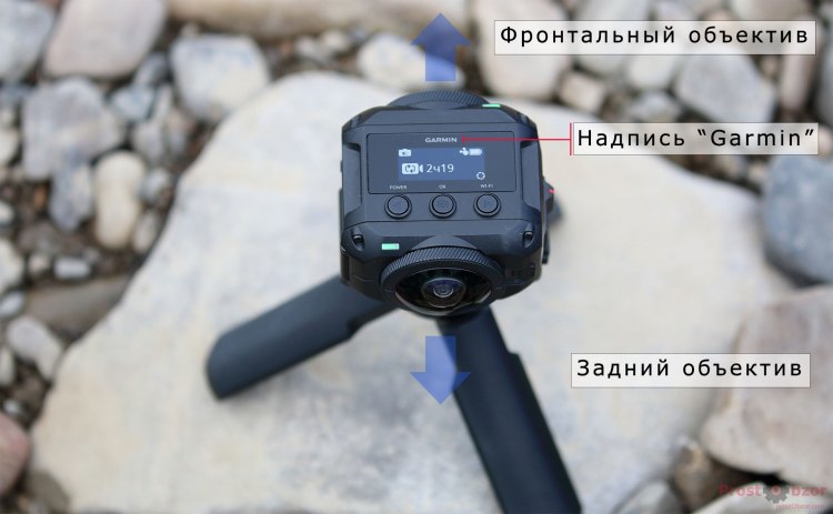Кнопки экнш-камеры Garmin Virb 360