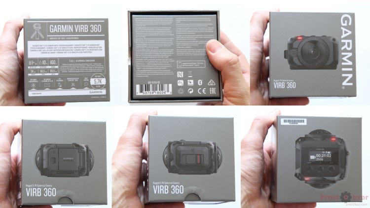 Коробка экшн-камеры Garmin Virb 360 - стороны
