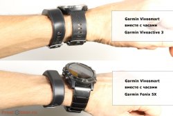 Сравнение трекера Garmin Vivosport vs Fenix 5X, Vivoactive 3 на руке