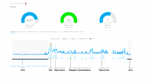 Данные MoveIQ за весь день с учетом активностей