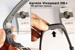 Оптический HR датчик фитнес-трекера Garmin Vivosmart HR+