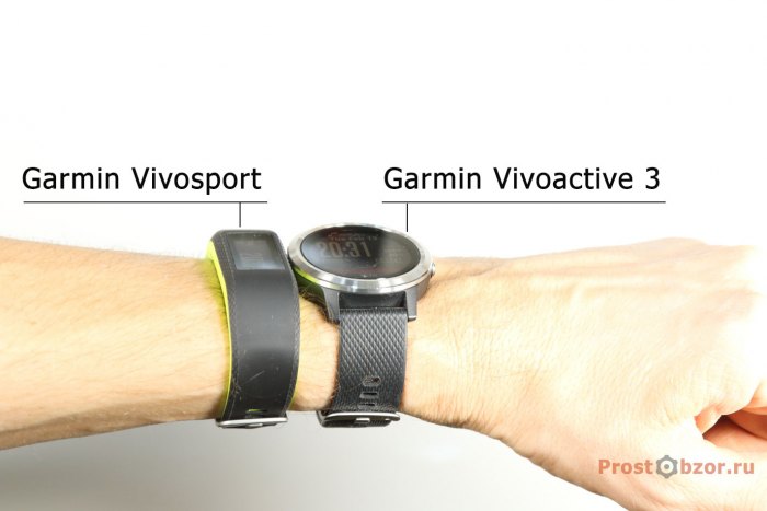 Garmin vivosport vs Garmin vivosport на руке