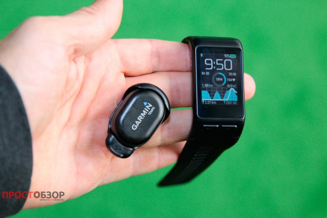 Garmin Tempe подключенный к часам Garmin Vivoactive HR
