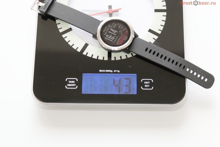 Вес часов Garmin Vivoactive 3