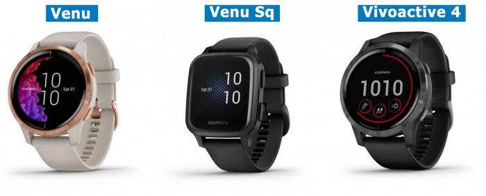 Серия часов Garmin Venu , Venu Sq , Vivoactive 4