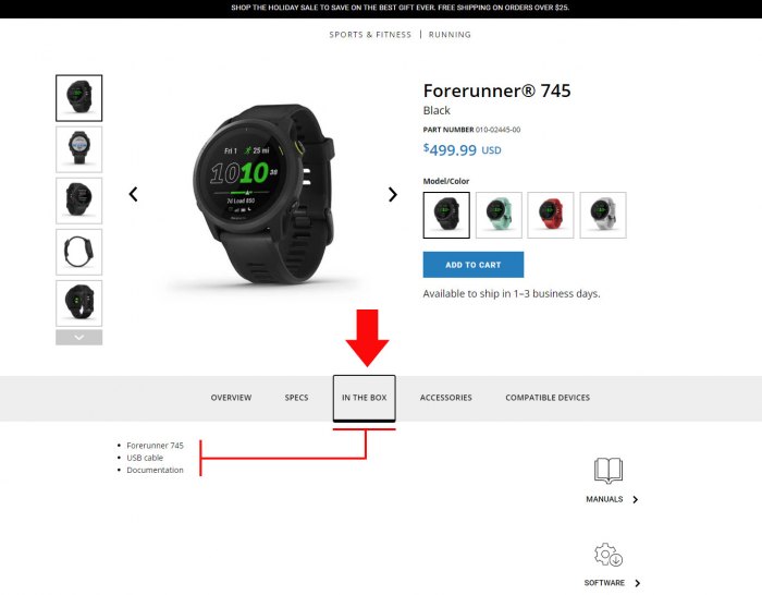 Как узнать коплектацию часов Garmin